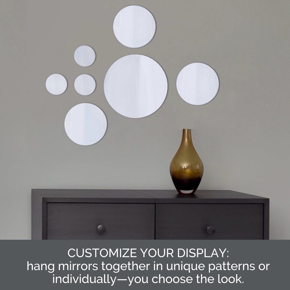 Elements Round Wall-Mount Mirror, Set of 7 - NEW